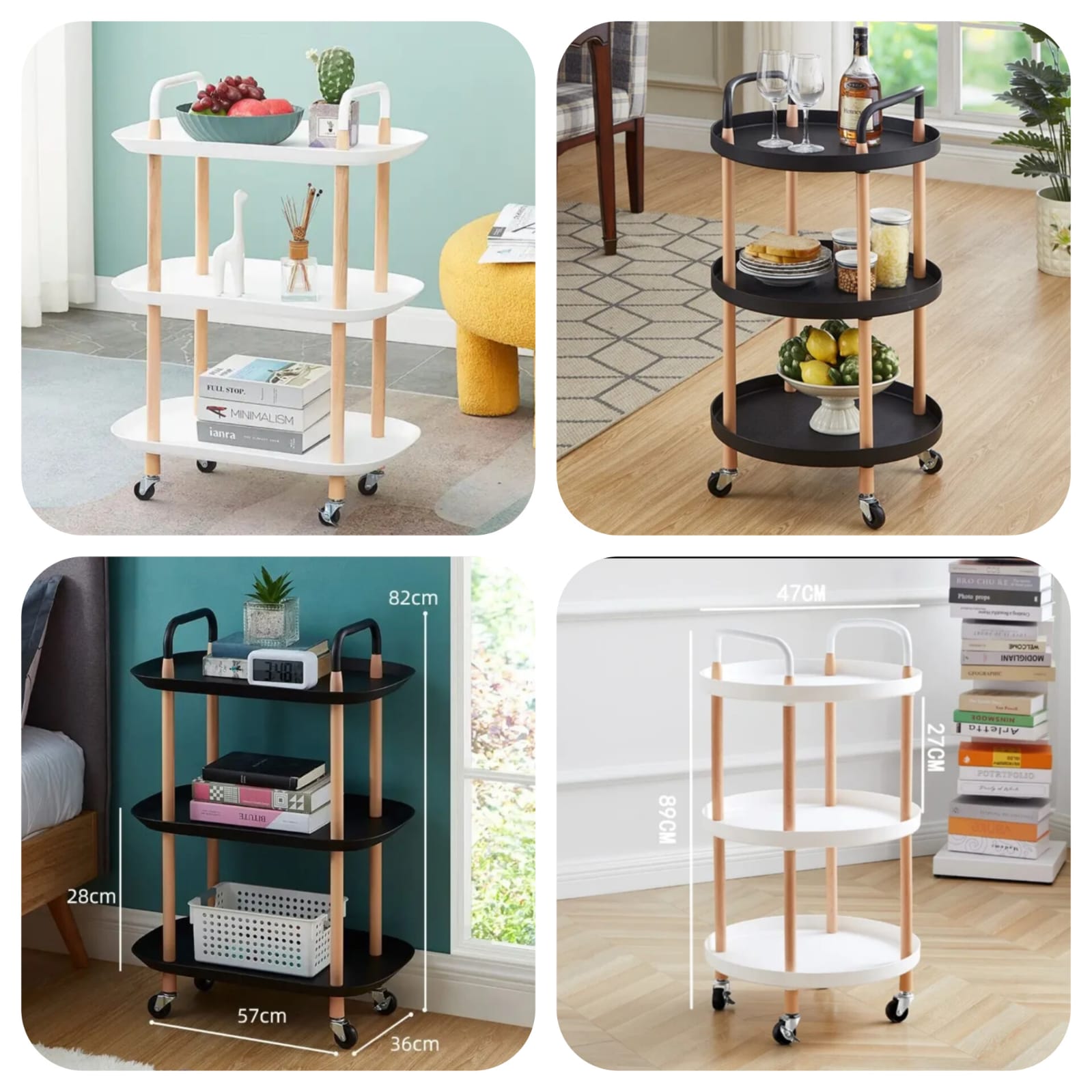 Creative 3 Layer Storage Cart, Multifunctional Rack For Kitchen, Food Serving Trolley Creative 3 Layer Storage Cart, Multifunctional Rack For Kitchen, Food Serving Trolley